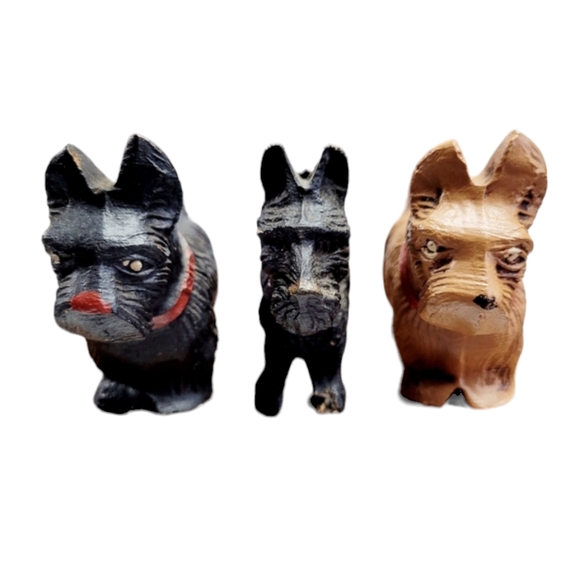 Set of 3 Vintage Resin Scottish Terrier Dogs - Picture 2 of 12